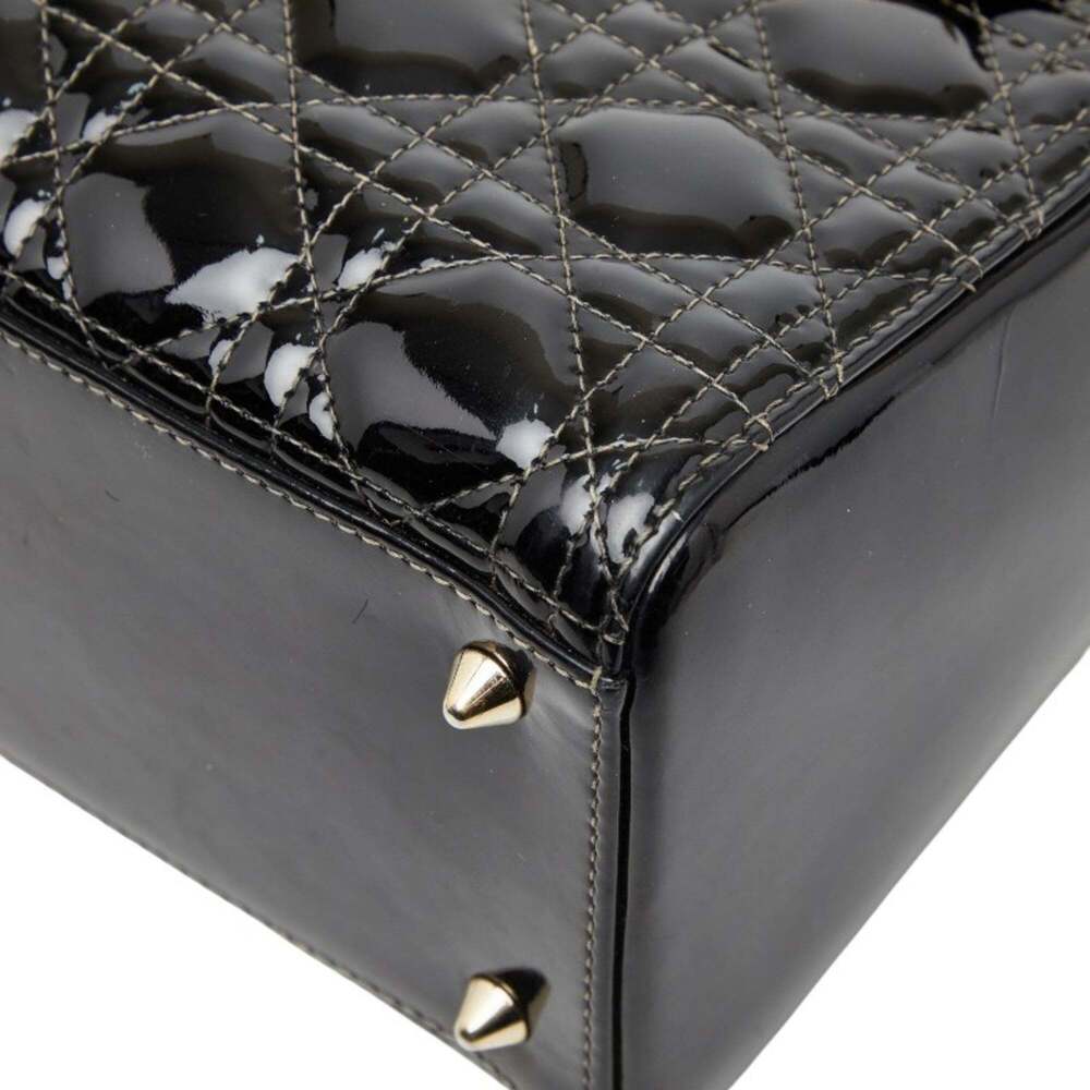 CHRISTIAN DIOR Black Leather Shoulder Bag - Picture 4 of 10